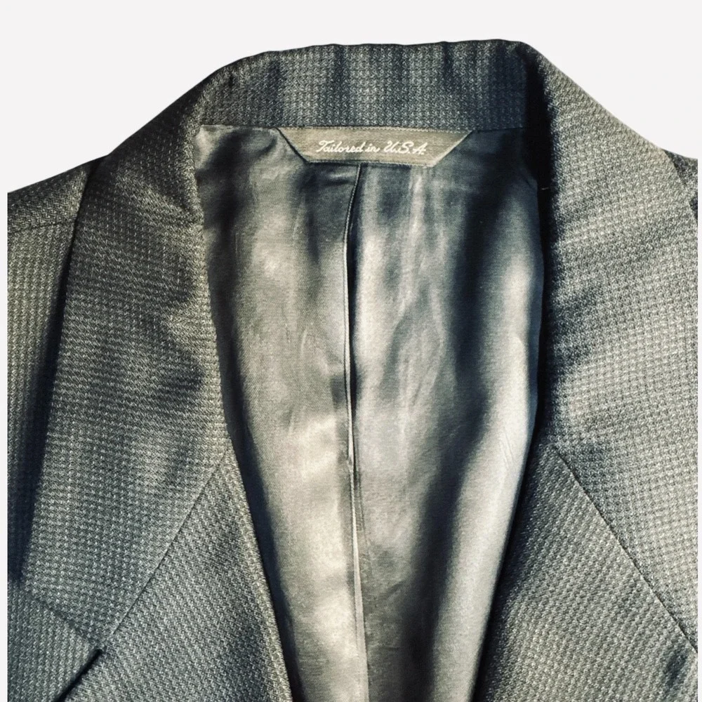 Vintage Christian Dior‎ Monsieur Wool Tailored Blazer Gray Men's Sport Coat